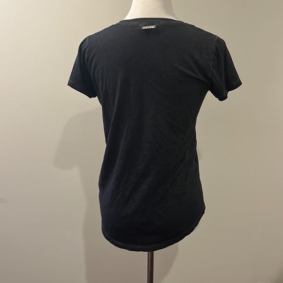 Michael Kors Faded V Neck Tee Size S in Charcoal Gray - Picture 4 of 6